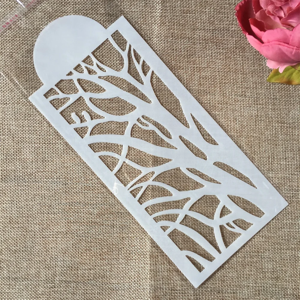 

Трафареты для украшения стен, ствол дерева, 26 см, раскраска для скрапбукинга, тиснильный альбом