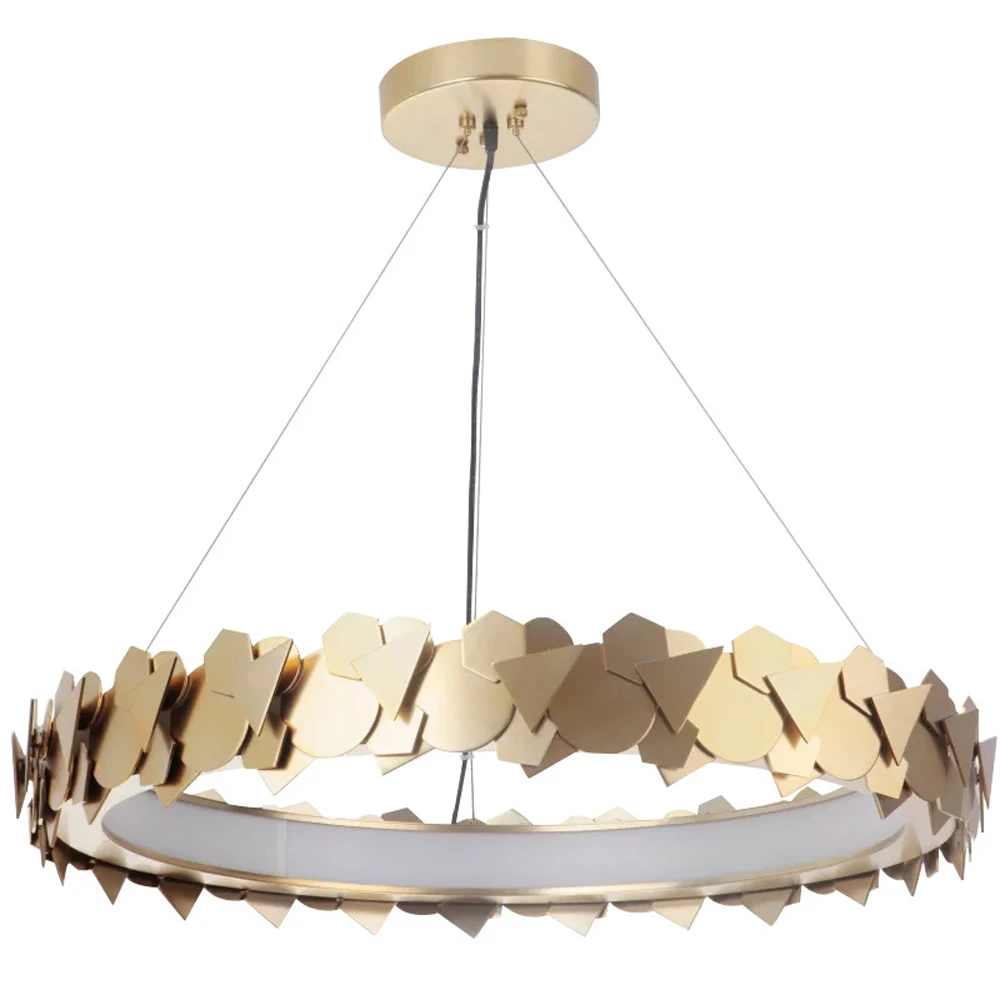 Круглая дизайнерская светодиодный ная люстра из нержавеющей стали 220 В