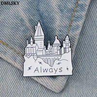 dmlsky magic castle always pin enamel pins and brooches lapel pin backpack bags badge clothing decoration gifts m4371