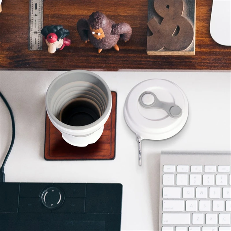 Складная Силиконовая телескопическая кофейная чашка 350 мл 6 цветов складная