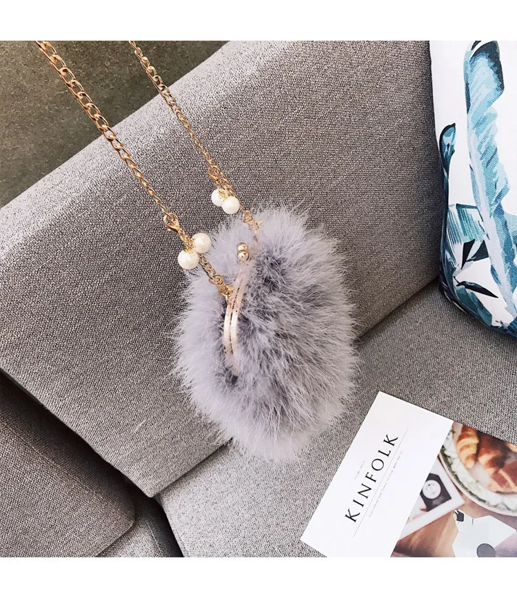 Luxury Designer Fur Purse Women Ostrich Feathers Evening Party Bag Famous Brand Handbag Fall Winter Party Day Cluthes Drop Ship