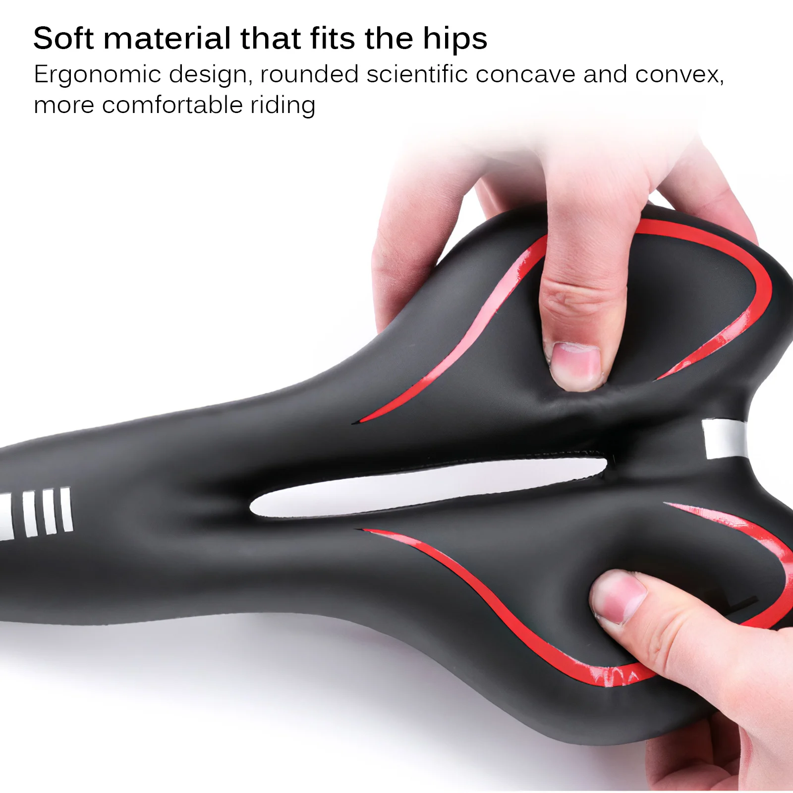 

Bike Saddle Silicone Cushion PU Leather Waterproof Filled Gel Breathable Cycling Seat Shockproof Bicycle Saddle Bike Accessories