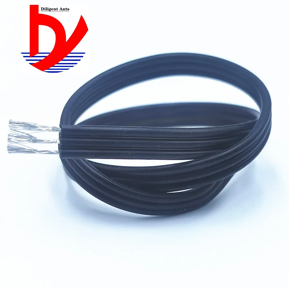 26AWG 3P 4P 8P специальный мягкий высокотемпературный силикон кабель Мягкий параллельный провод черный белый луженая медная проволока Гибкая линия 10 м