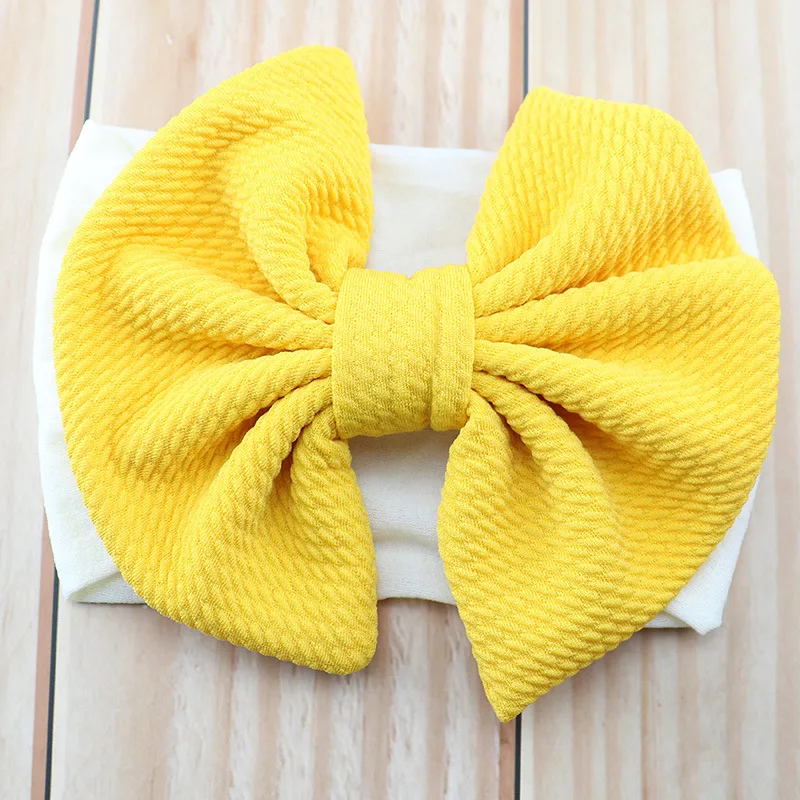 13-N-Yellow Детские аксессуары для волос бандо Bebe Fille повязка на голову для маленьких девочек головной убор, детский тюрбан банты с короной и диадема на голову для малышей - Цвет: 13-N-Yellow