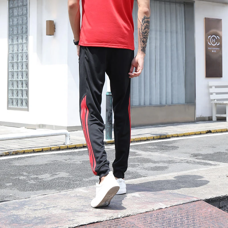 

High Quality Jogging Pants Men Sportswear Training Bodybuilding Gym Zip Pocket Training Workout Athletic Soccer Running Trousers