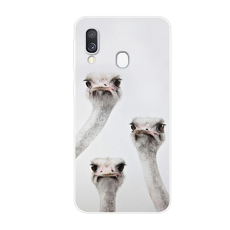 Мягкий силиконовый чехол ТПУ для samsung Galaxy A40, чехол s с мультяшным животным, нарисованная задняя крышка, чехол для samsung A40 A 40, бампер для телефона 5,9 - Цвет: 27-