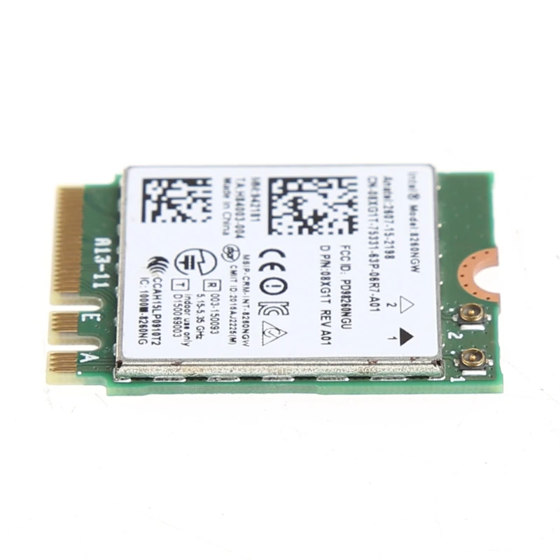 

Dual Band 867M Bluetooth V4.2 M.2 Wireless Card for intel 8260 AC DELL 8260NGW W3JB