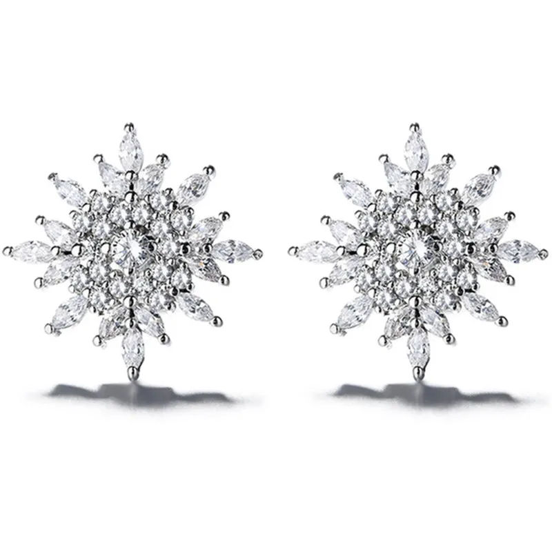 Huitan новые Кристальные блестящие кубические циркониевые Изящные женские Серьги