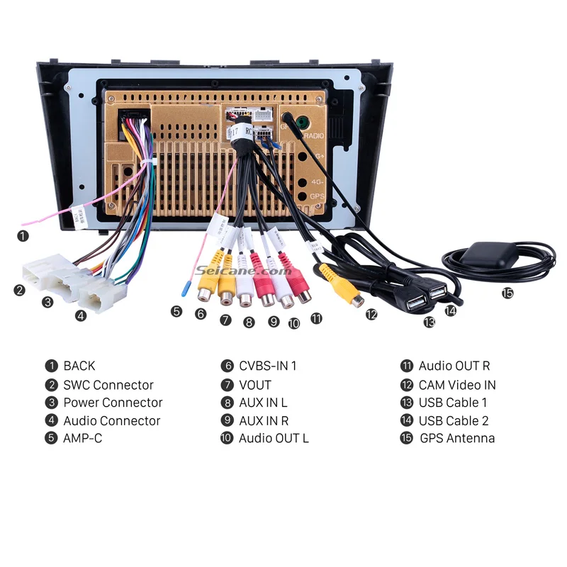 Seicane Автомобильный GPS мультимедийный 9 &quotAndroid 10 0 Navi Стерео Плеер для 2007 2008 2009-2011