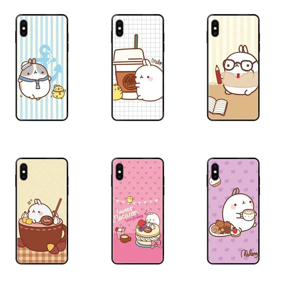 Molang Kawaii обои для Galaxy A10S A20 A20S A20E A21S A30 A30S A40 A50 A70 A71 A70E A5 A6 A7 A8 A10 мягкий чехол