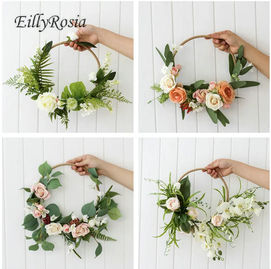 Кантри Свадебные украшения Искусственные цветы корзины для девочек круглый