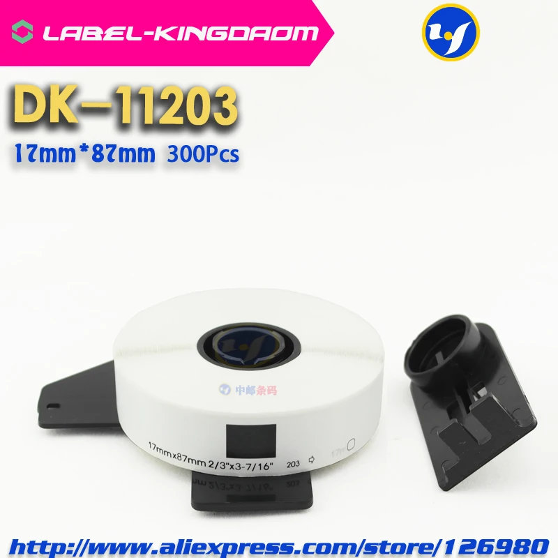 2 рулона совместимый DK-11203 этикетки 17 мм * 87 для принтера Brother все поставляются с