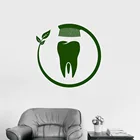 Настенная наклейка с логотипом стоматологической клиники, виниловая самоклеящаяся наклейка на окно для креативной зубной щетки, Современное украшение для дома, зубы, больницы Z514
