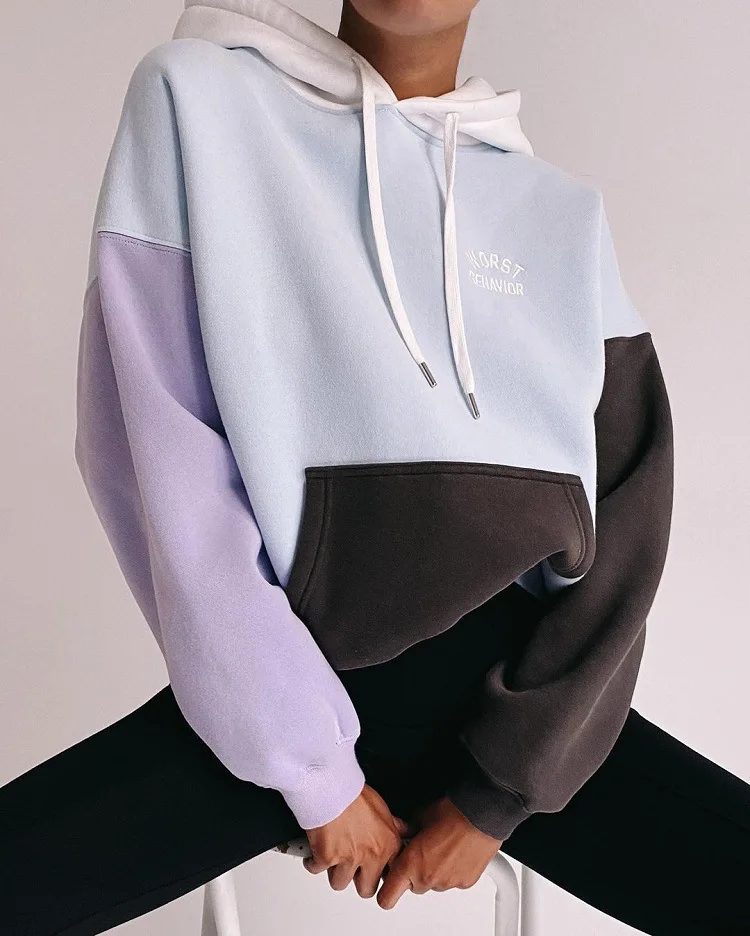 

Sweatshirt Vintage Pullover Long Sleeve Winter USA Fashion Letter Print Plus Size Hoodies Women Streetwear Designer