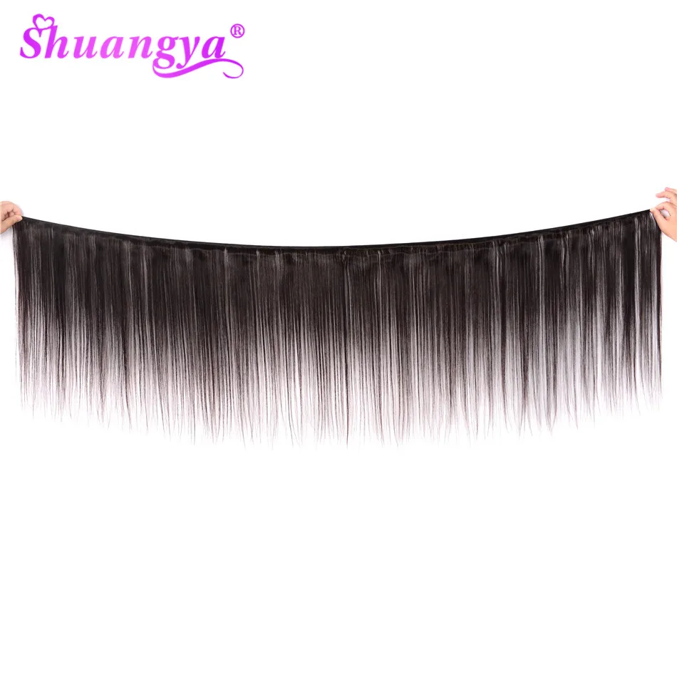 Волосы шуангья перуанские прямые волосы пучки 3 шт./партия 100% человеческие 8 &quot