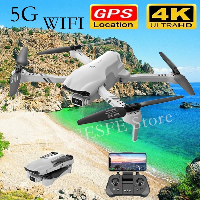 2021 NEW Дрон F10 складной с двумя камерами GPS Wi Fi FPV квадрокоптер камерой дрон вертолет
