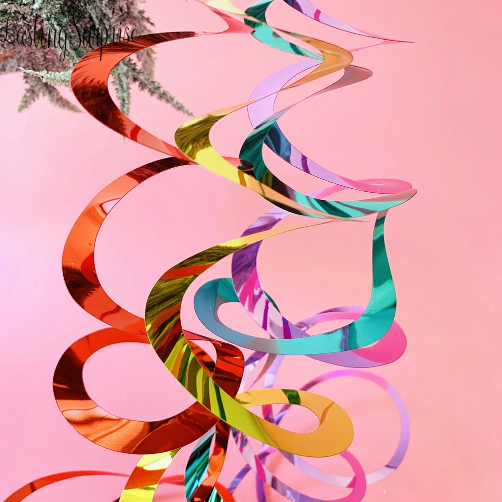15 шт завитки из фольги баннер Сияющие гирлянда для свадьбы детское украшение