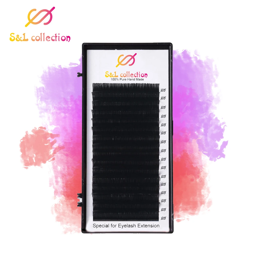 

High Quality 16Row Silk Cilios Soft Faux Mink Eyelash Russian Individual Lash Extension Matte Eyelash Professional Drop Shipping