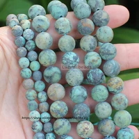 frostmatte natural stone african turquoises round loose beads 15 strand 6 12mm pick size for jewelry making