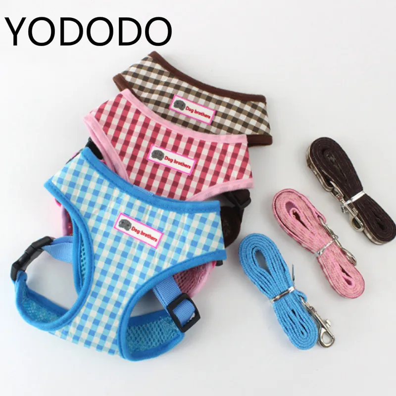 Поводок для собак ошейник светоотражающий сетчатый дышащий нагрудный ремень из