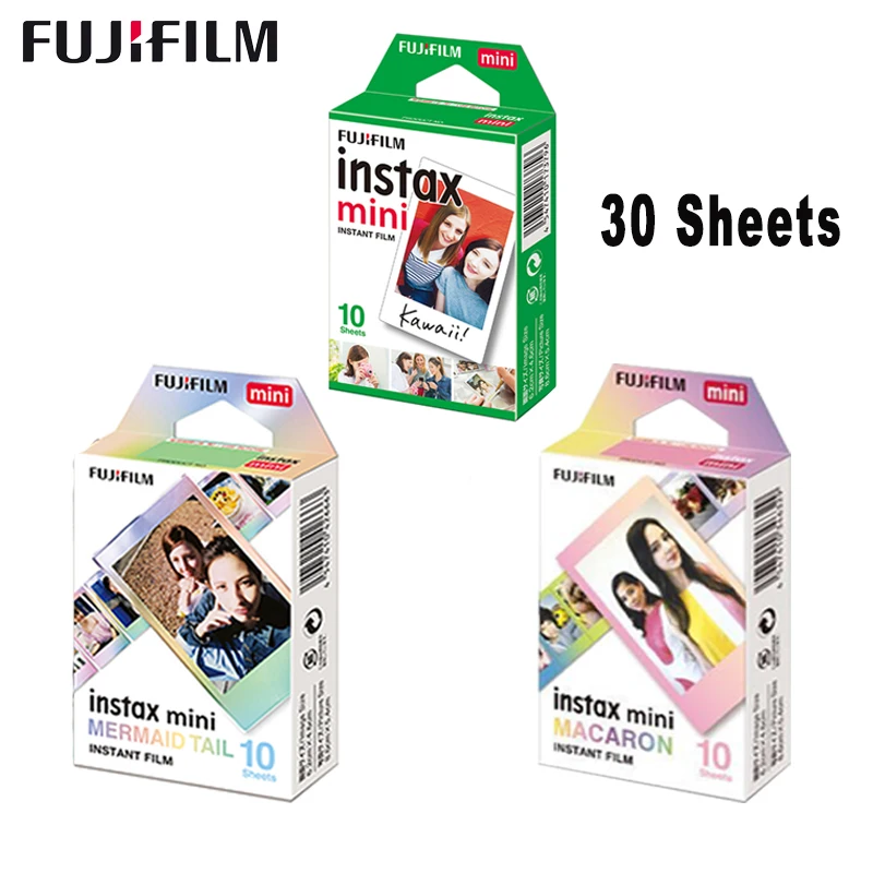 

Fujifilm Instax Mini 11 8 9 Film mermaid tail/macaron Fuji Instant Photo Paper 30 Sheets For 70 7s 50s 50i 90 25 Share SP-1 2 C