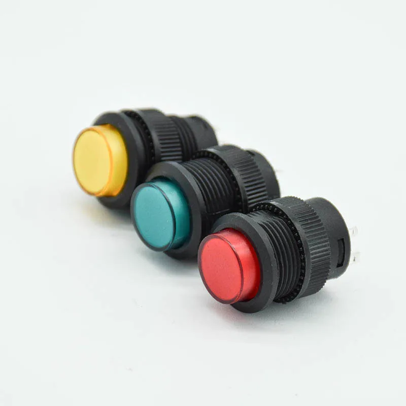 

5pcs/lot 16mm 4 pins plastic 3.3V DC LED light Self-locking push button switch