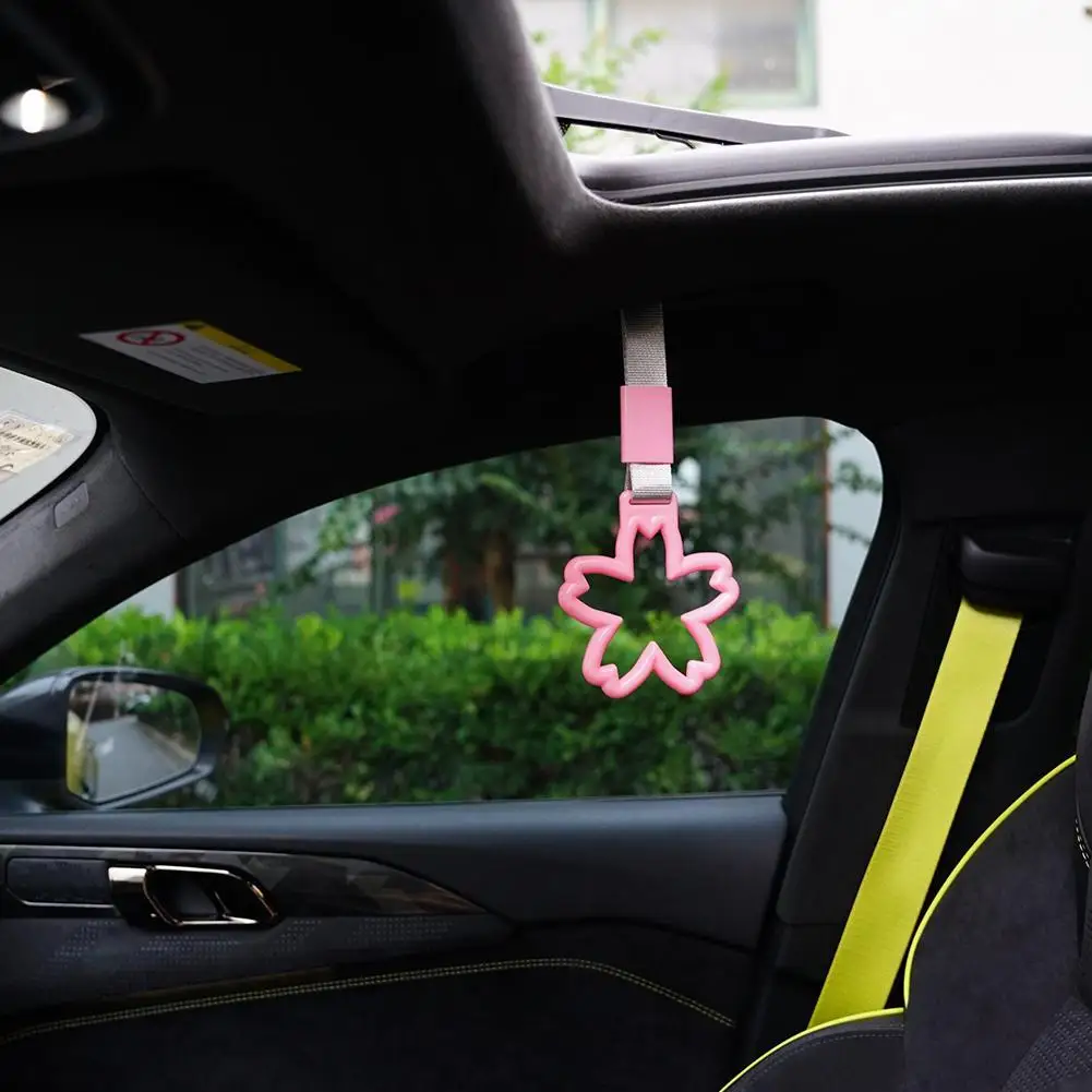 1pc 11 Color Floral Pattern Hand Pull Ring Metro Train Bus Handle Charm Drift Rear Bumper Warning Accessories For Car | Автомобили и