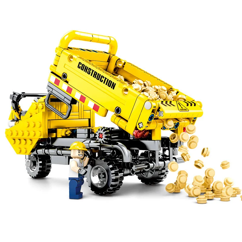 

Children Gifts Technic constructor 701350 491pcs technic city tricycle engineering vehicle building block boy Toys