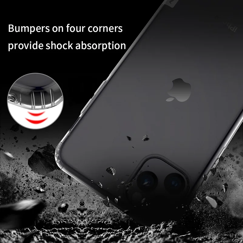 Для IPhone 11 Pro Max чехол Nillkin Nature прозрачный мягкий кремний TPU Защитный чехол для IPhone 11 Pro Max чехол
