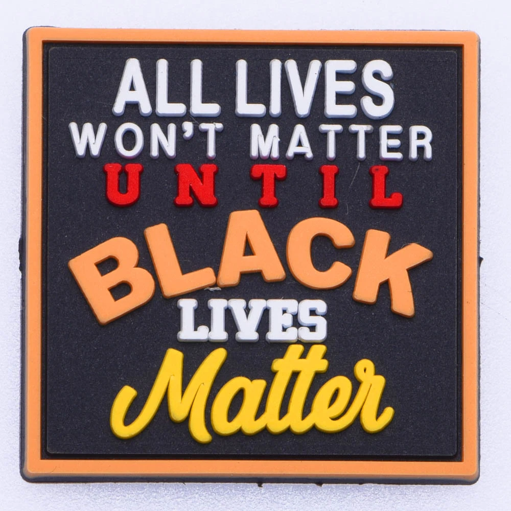 1 pcs Black Girl Magic Croc Charms BLM PVC Shoe Accessories for Clog Sandals Girls Buckle Decorations Kids Party Gifts