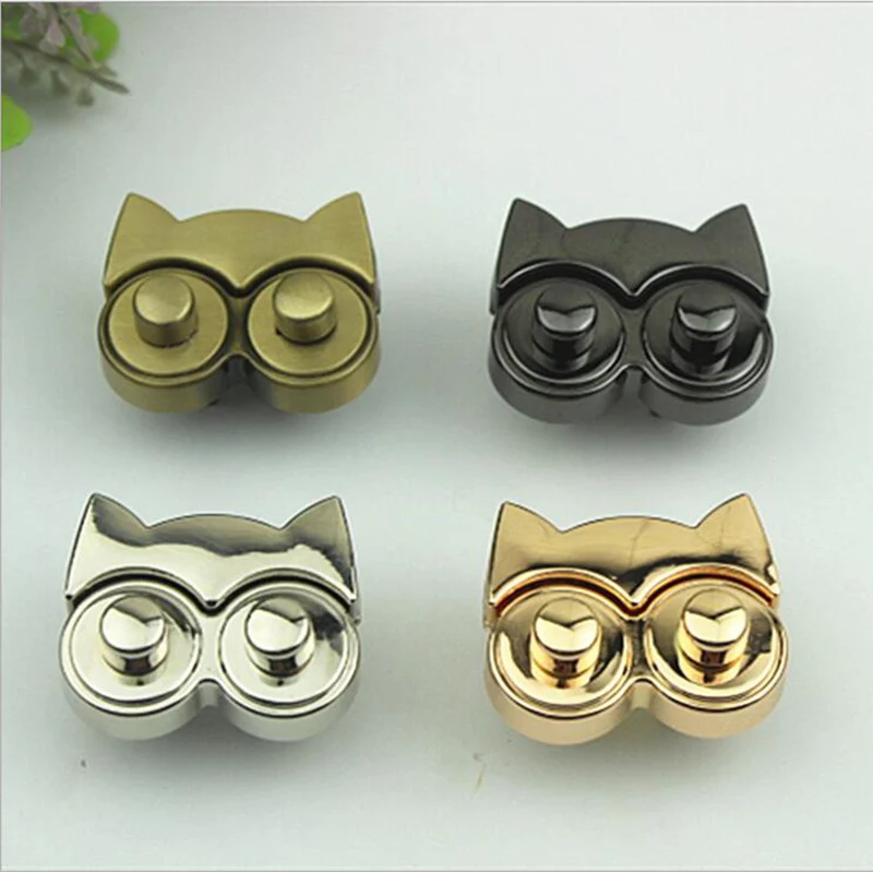 

10pcs/lot Luggage Hardware Accessories Owl Twist Lock Mortise Lock Female Bag Decorated According To Lock Hardware Accessories