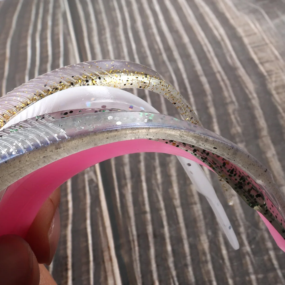 

6pcs/bag Crazy Slug Soft Fishing Lure 130mm 3.8g High Quality Artificial Bait Silicone Worms Shad Eel Seabass Fishing Tackle