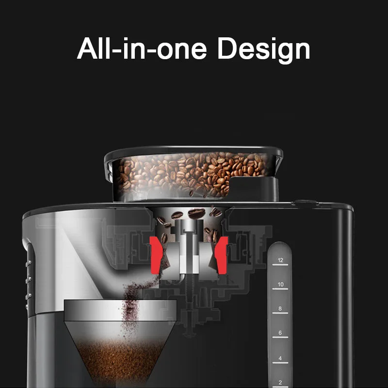 Все-в-одном Автоматическая кофемолка для кофемолки эспрессо американо мокко