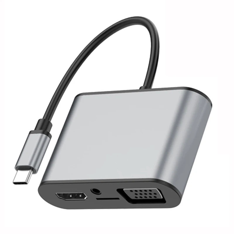 8 IN1 Basix USB C концентратор для Мульти USB 3,0 адаптер HDMI VGA док-станция Thunderbolt 3 док-станция с usb type-C PD TF 3,5 мм Слот для чтения для MacBookPro - Цвет: 8 IN1