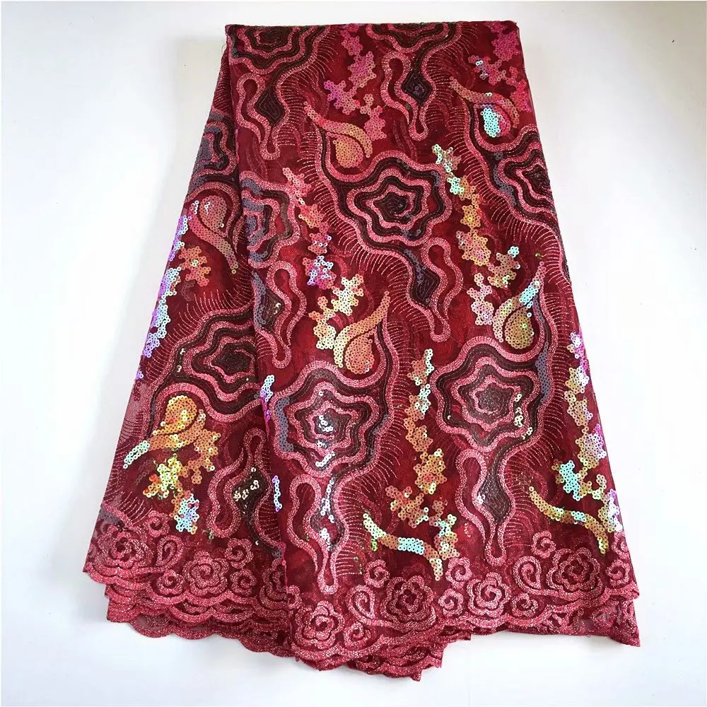 Последняя африканская кружевная ткань с блестками 2020 высокое качество