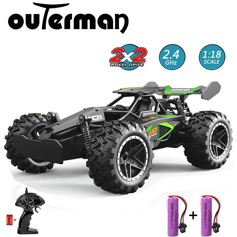Outerman RC Car Remote Control High Speed Racing 1:18 Scale 2.4Ghz Electric Toy Auto Cars for Adults &amp Kids | Игрушки и хобби
