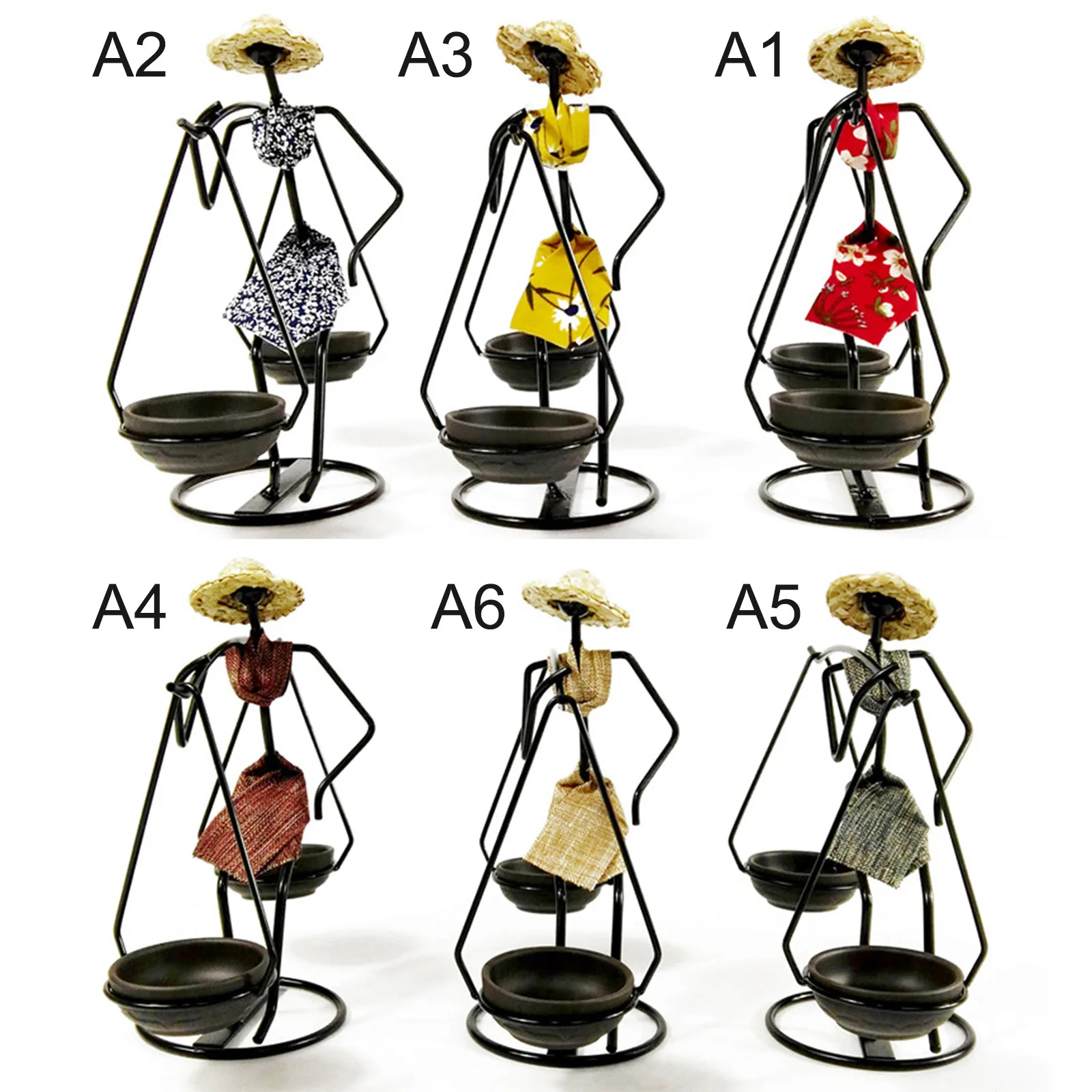 

Nordic Metal Candlestick Abstract Character Sculpture Candle Holder Decor Handmade Figurines Home Decoration Art Gift