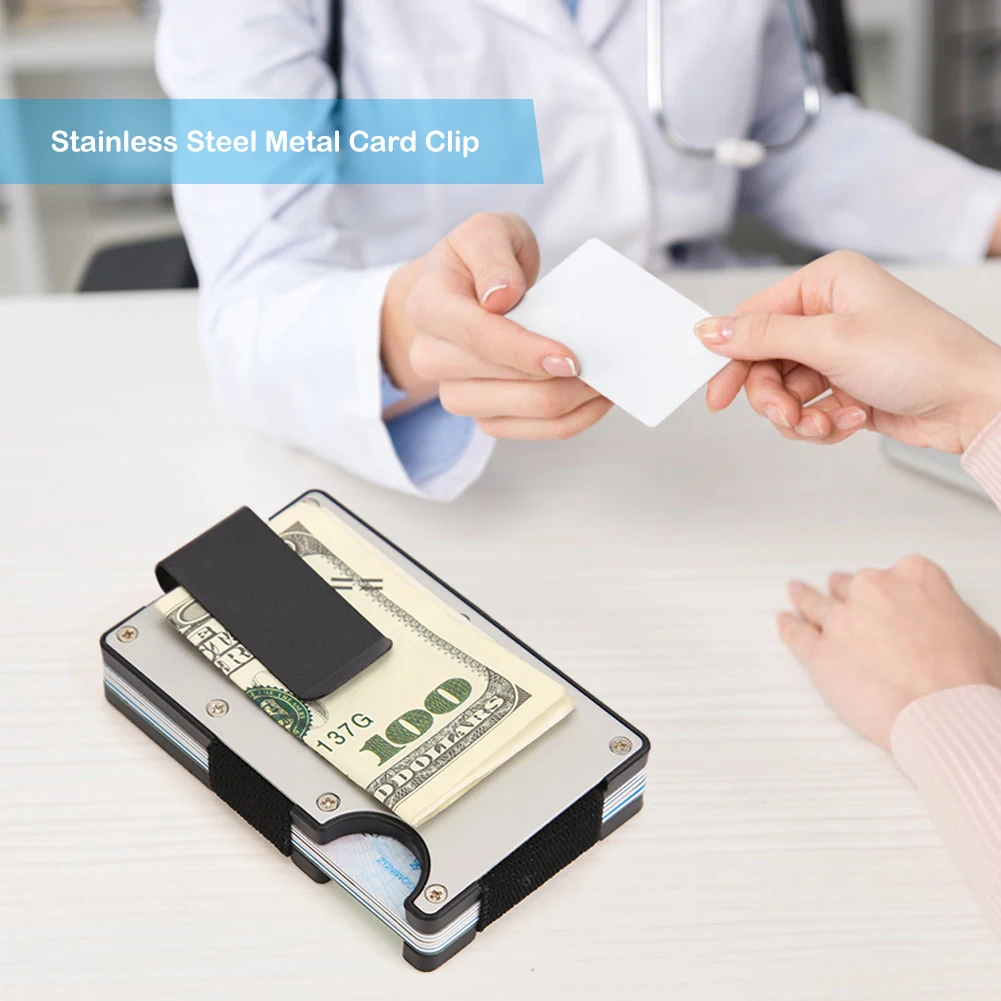 Новинка алюминиевый тонкий органайзер для кредитных карт модный металлический