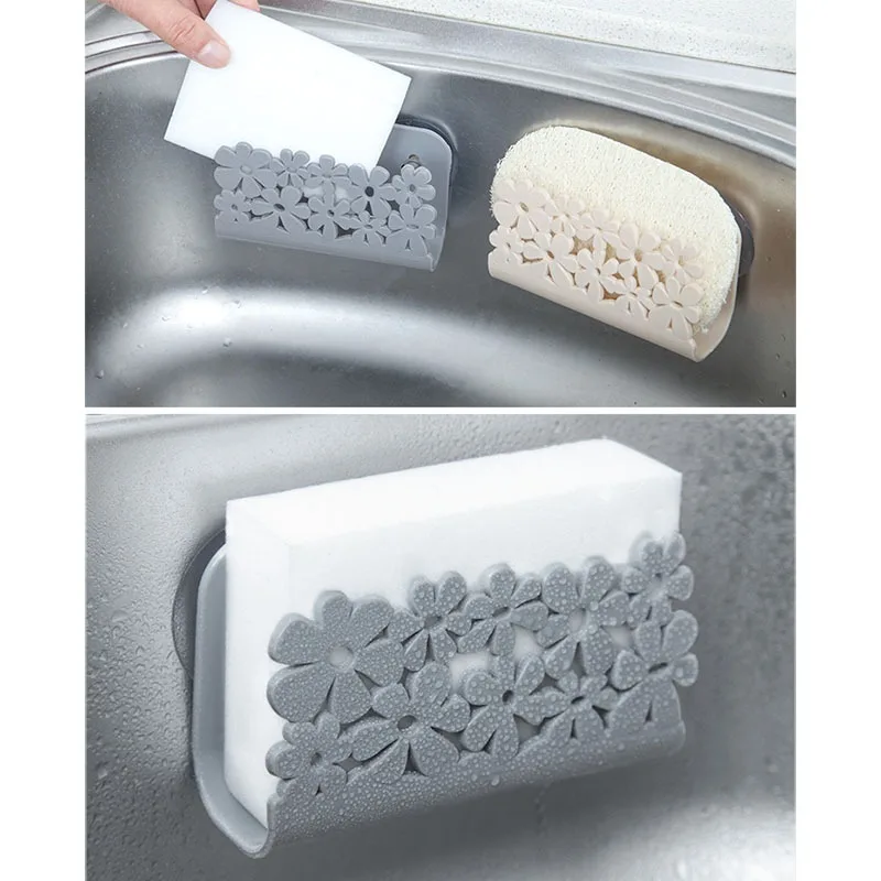 

Flower Hollow Shelf Bathroom Soap Holder Dish Storage Plate Tray Toilet Shower Non-slip Drain Suction Cup Storage Rack Gadgets