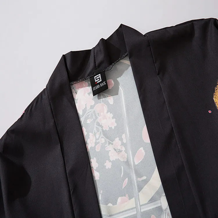 Японское кимоно укиё э юката 2020 Женская Повседневная рубашка с аниме принтом