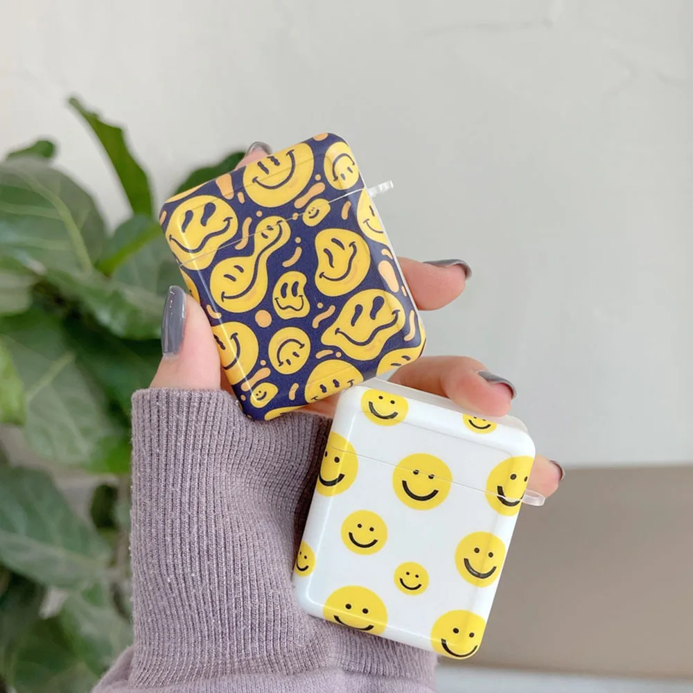 

Funny Smiley Earphone Cases For AirPods Pro Cute Case For AirPods 2 1 Soft Silicone Headphone Charging Box Cover Accessories