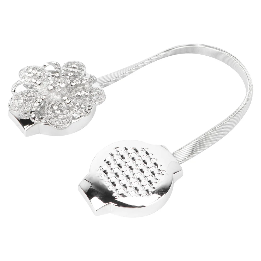 

Curtain Drapery Tieback Tiebacks Rhinestone Holdback Rope Buckle Window Holder Flower Tie Magnetic