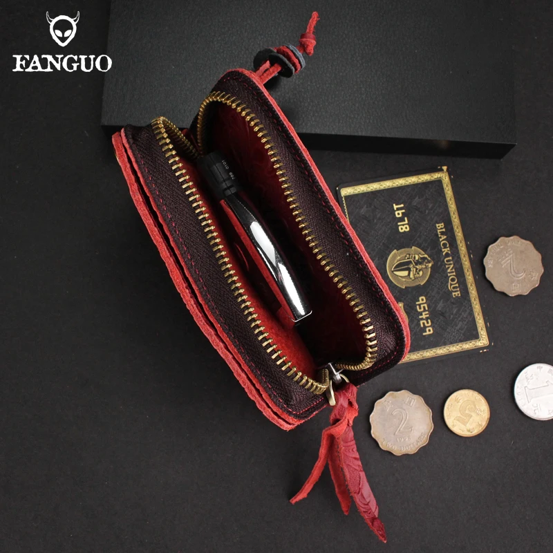 Брелок из натуральной кожи бумажник ключница чехол для ключей оригинальный