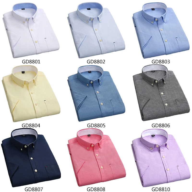 Aoliwen brand New Arrival Fashion Suepr Large Short Sleeve Men Cotton Summer Loose Plaid Mens Shirts Casual Slim Fit Plus Size