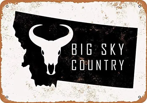 

SRongmao 8 x 12 Metal Sign Montana State 5