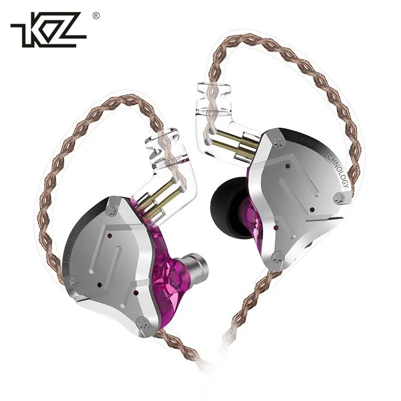 KZ ZS10 Pro 3,5 мм проводные наушники 4BA 1DD 10 единиц HiFi гарнитура тяжелый бас шумоподавление катушки железные наушники с HD микрофоном