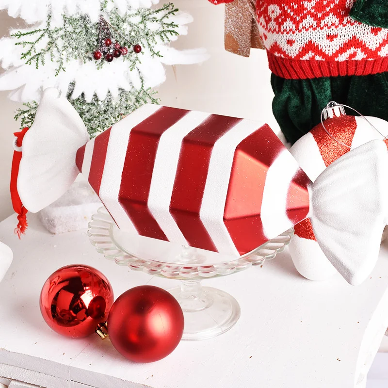 &Aacute;rbol de Navidad colgante para ni&ntilde;os, piruleta de 30CM de caramelo, decoraci&oacute;n familiar de Navidad, juguetes para ni&ntilde;os-3