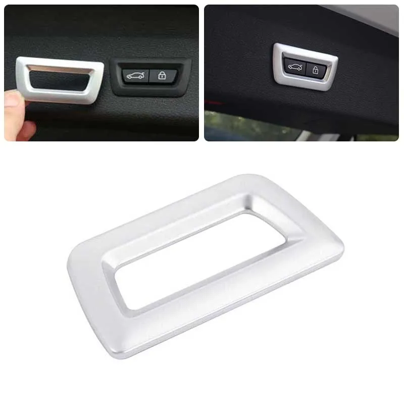 

1pc Car Chrome Rear Trunk Switch Button Cover Trim Auto Interior Decoration Accessories For BMW X5 F15 X6 F16 2015-2018
