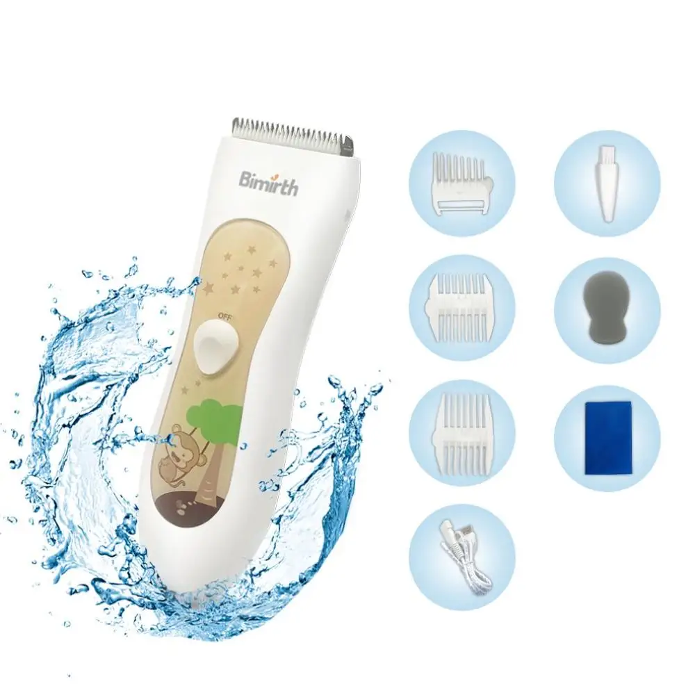 

Children Electric Hair Clipper Waterproof USB Fast Charging Hair Trimmer Low Noise Cordless Baby Kids Ceramic Hair Clippers