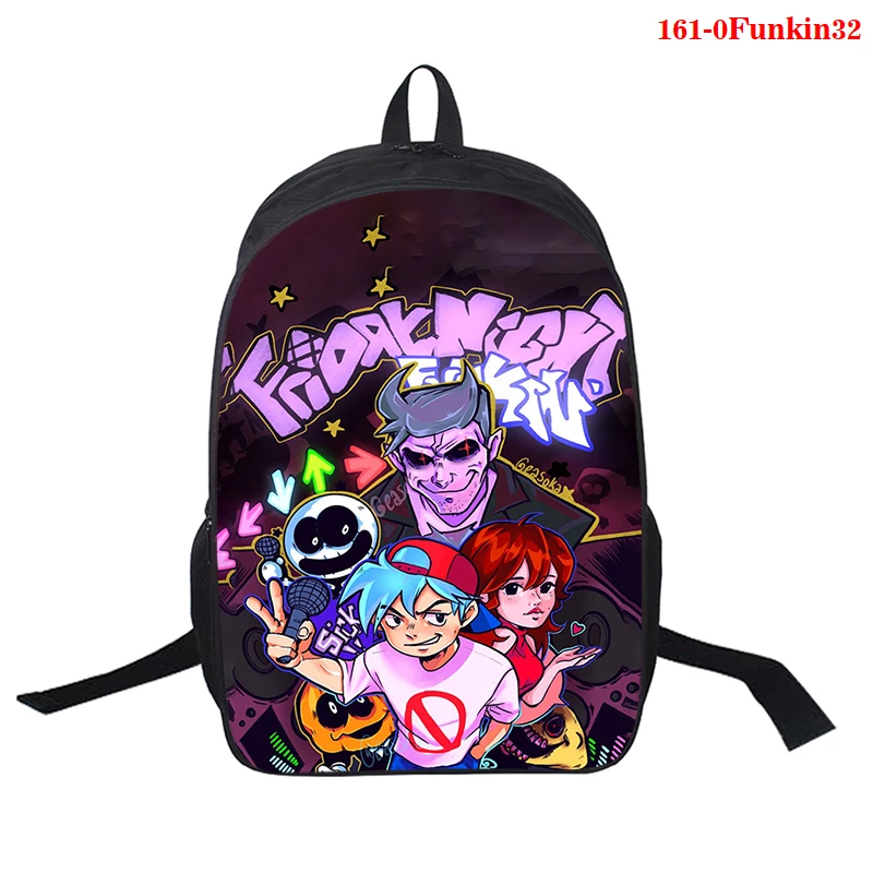 

16inch Men Travel Rucksack Laptop Bag Friday Night Funkin Print Backpack Schoolbag Men/Women USB Charge Travel Bag Teenager Bags